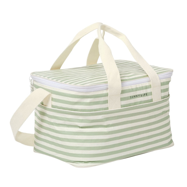 Sunnylife Light Cooler Bag - La Palma Sage Stripe