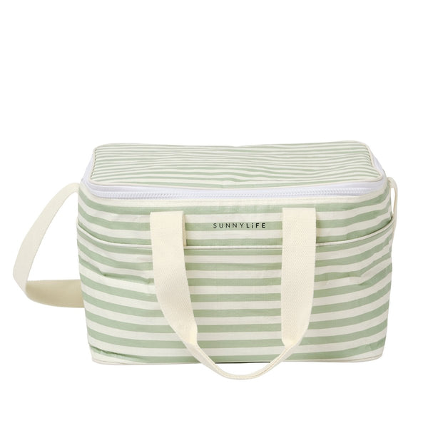 sunnylife Light Cooler Bag - La Palma Sage Stripe