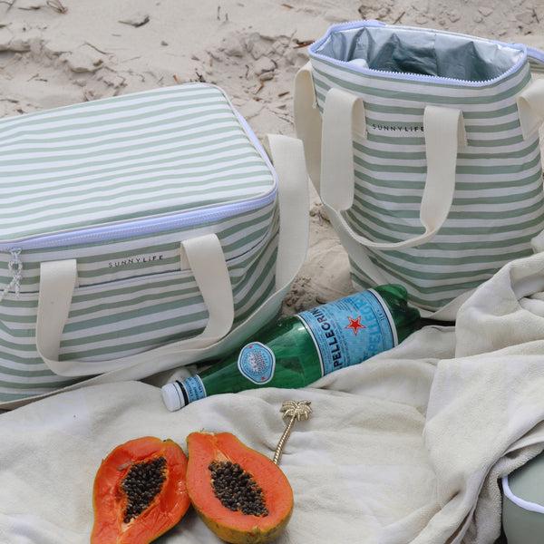 Sunnylife Light Cooler Bag - Sea Sage Stripe