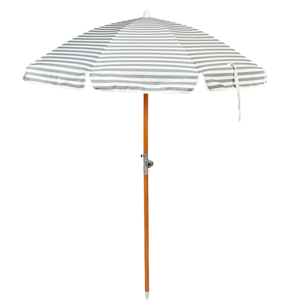 sunnylife Luxe Beach Umbrella - Seagrass Stripe