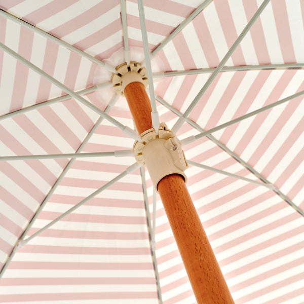 Sunnylife Luxe Beach Umbrella - Tierra Clay Stripe