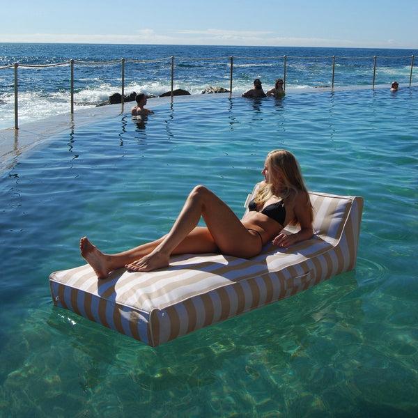Sunnylife Luxe Lie-On Lounger - Oyster Stripe
