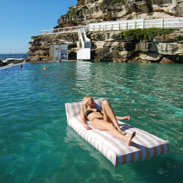 Sunnylife Luxe Lie-On Lounger - Oyster Stripe