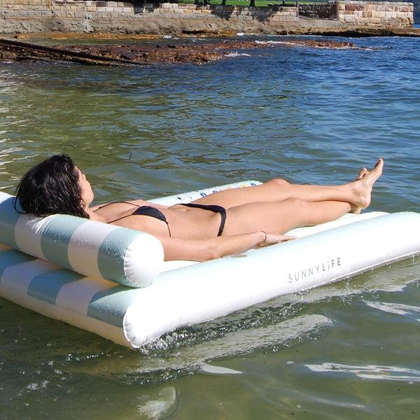 Sunnylife Luxe Lilo - Green Stripe