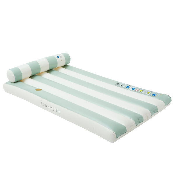 sunnylife Luxe Lilo - Green Stripe