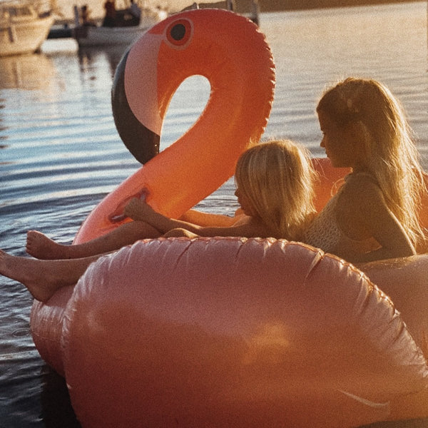 Sunnylife Luxe Ride-On Flamingo Float - Rose Gold