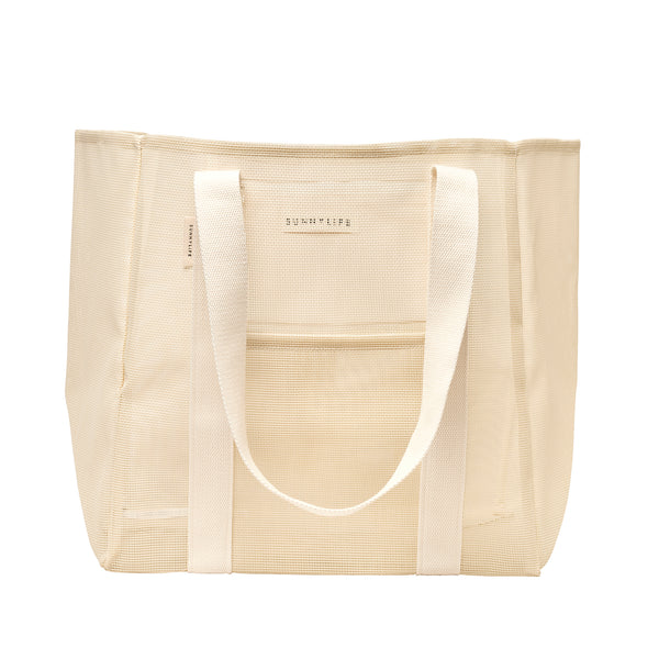sunnylife Mesh Beach Bag - Oyster Cream