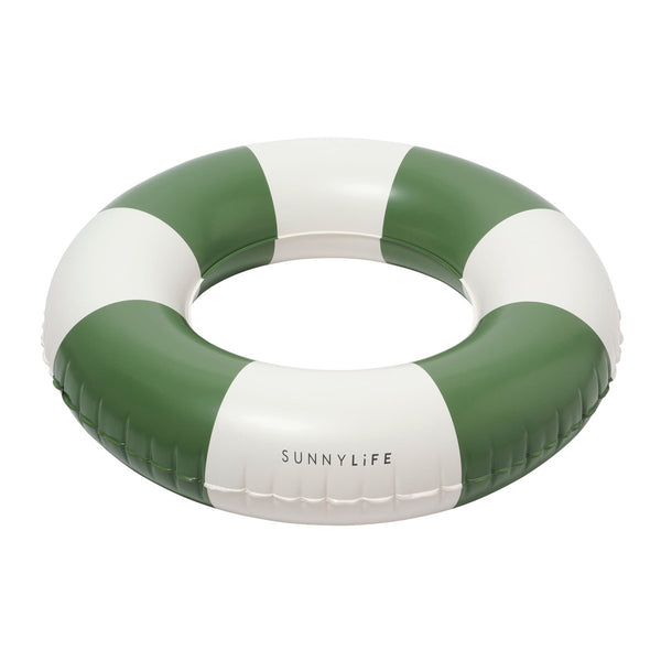 Sunnylife Slim Tube Pool Ring - Olive Stripe