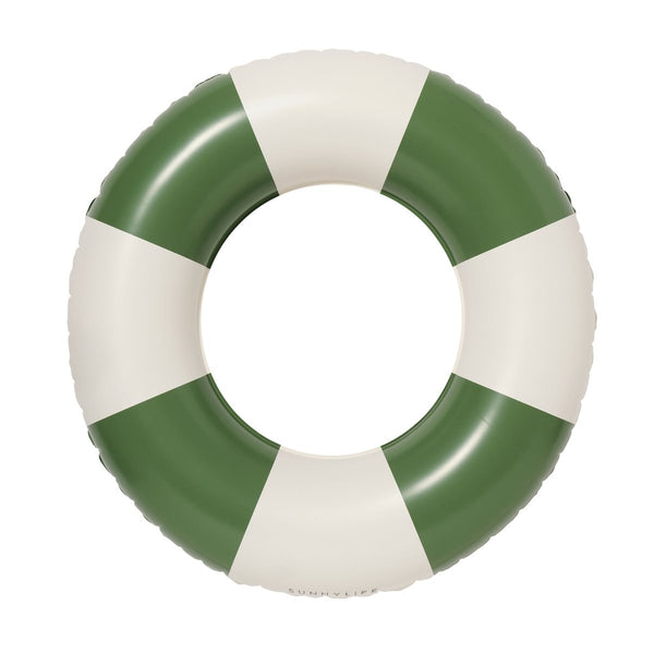 sunnylife Slim Tube Pool Ring - Olive Stripe