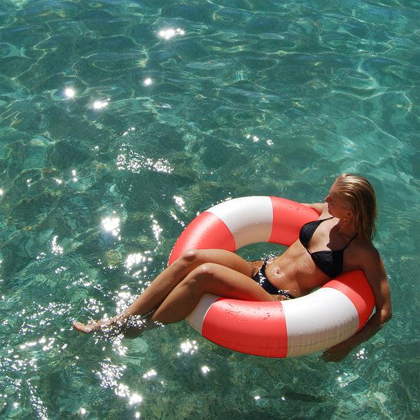 Sunnylife Slim Tube Pool Ring - Pool Party Tomato