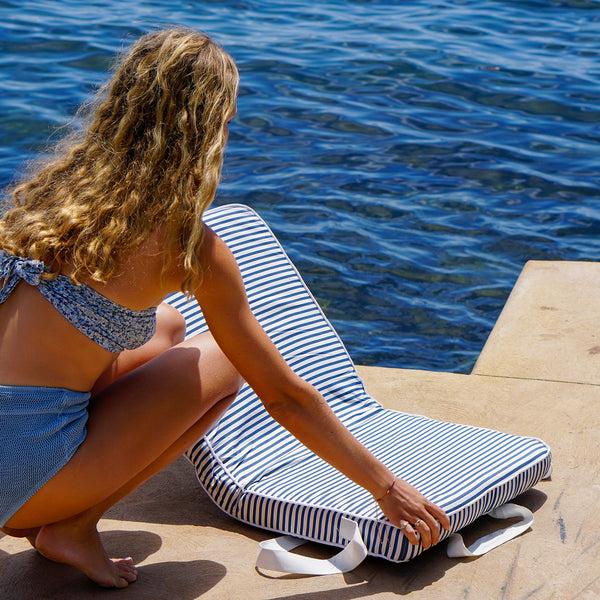 Sunnylife Take Anywhere Folding Chair - Navy Stripe