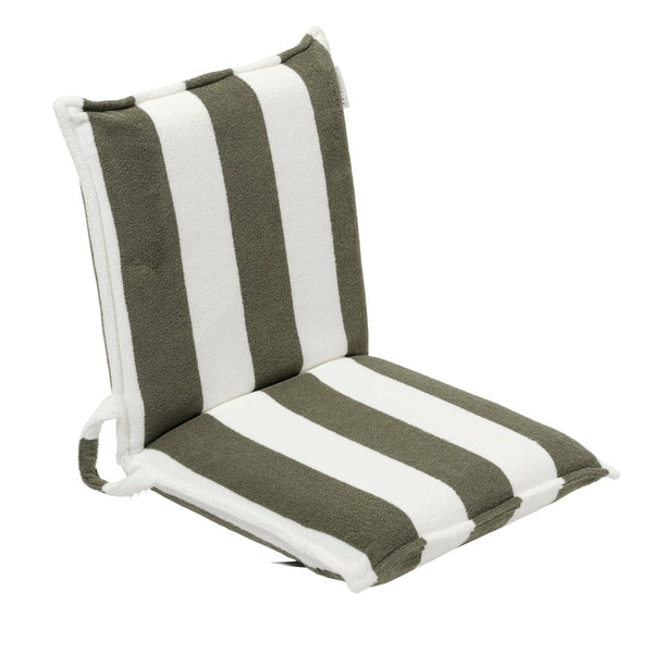 sunnylife Terry Travel Lounger - Olive Stripe