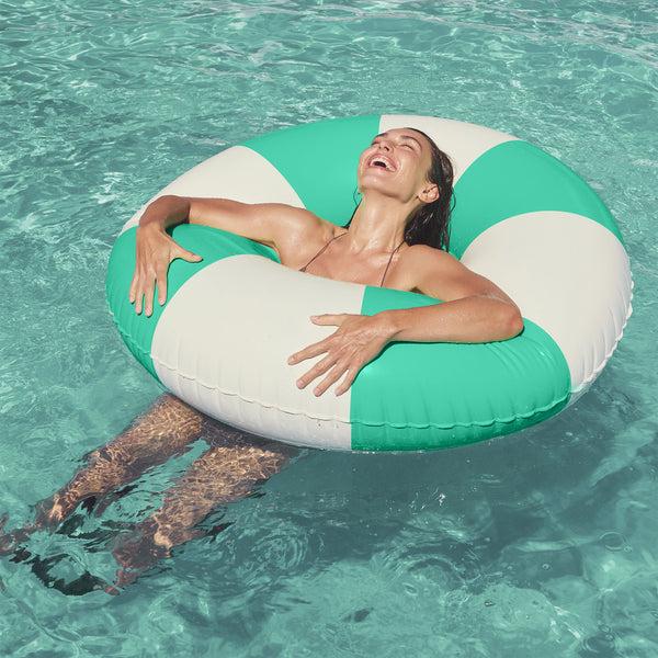 Sunnylife Tube Pool Ring - Pool Party Neon Green