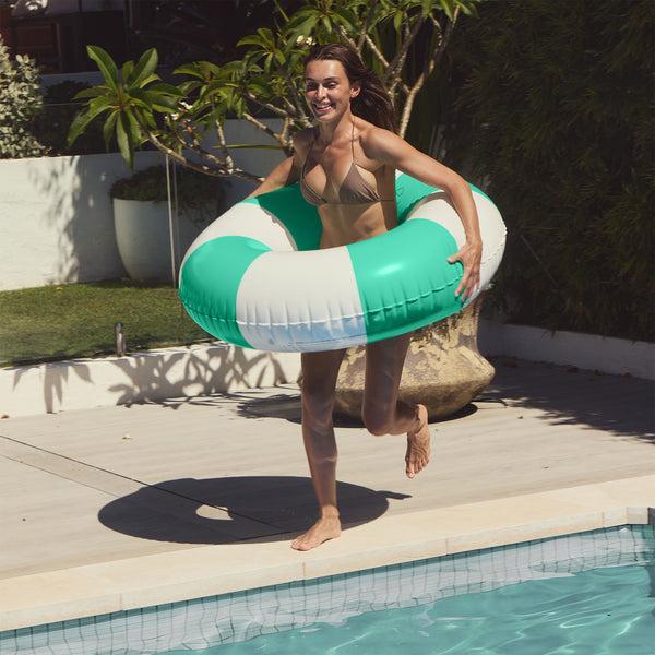 Sunnylife Tube Pool Ring - Pool Party Neon Green