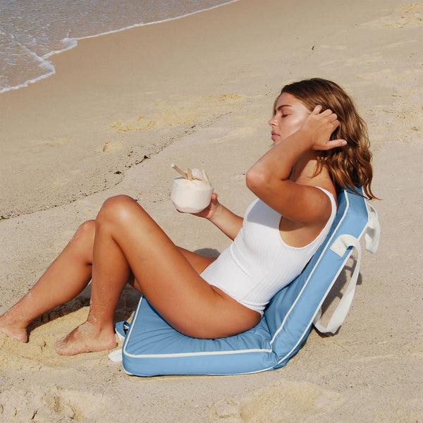 Sunnylife Take Anywhere Folding Chair - La Mer Med Blue