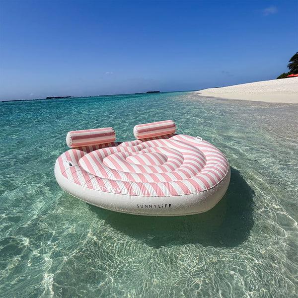 Sunnylife Twin Heart Lie-On Float - Stole My Heart Pink