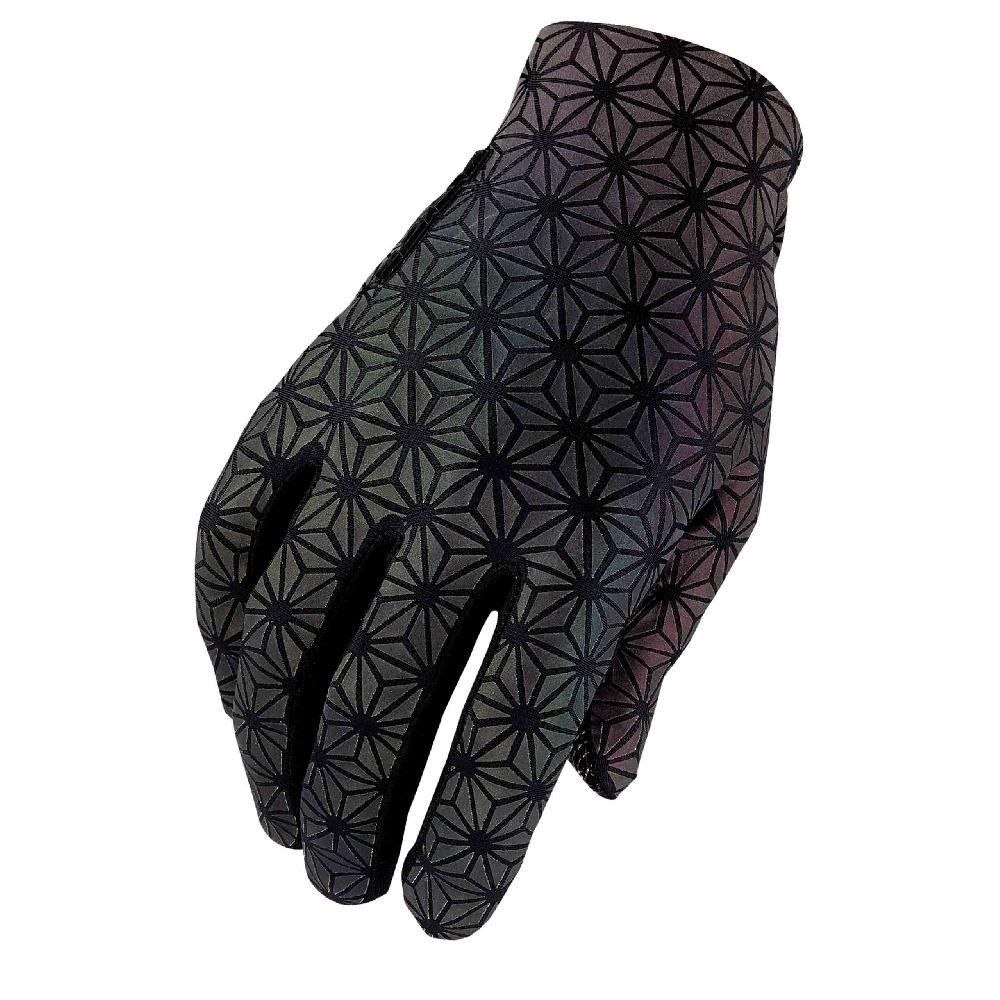 Supacaz SupaG Clarino Gloves – Oil Slick Reflective (Long)