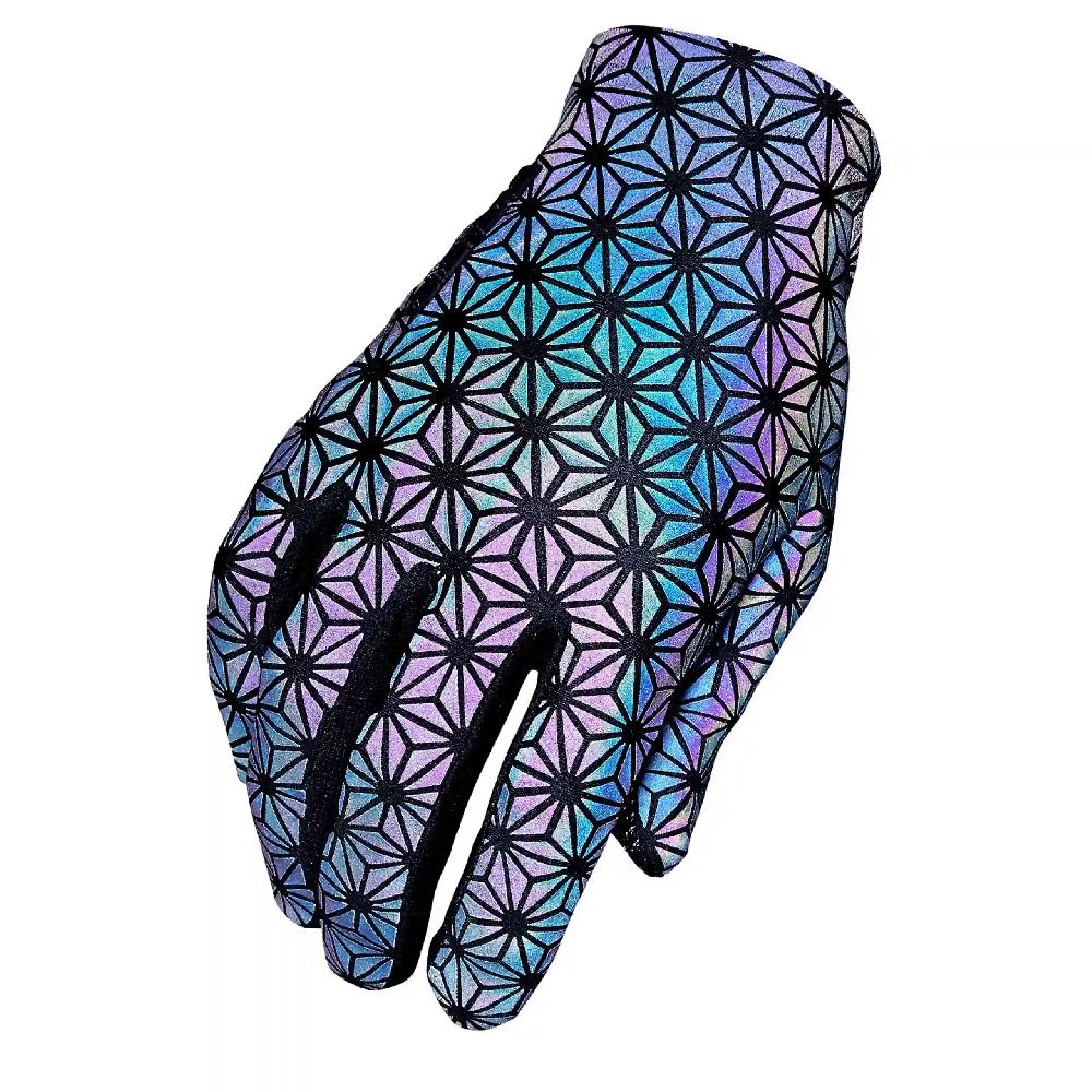 supacaz SupaG Clarino Gloves – Oil Slick Reflective (Long)