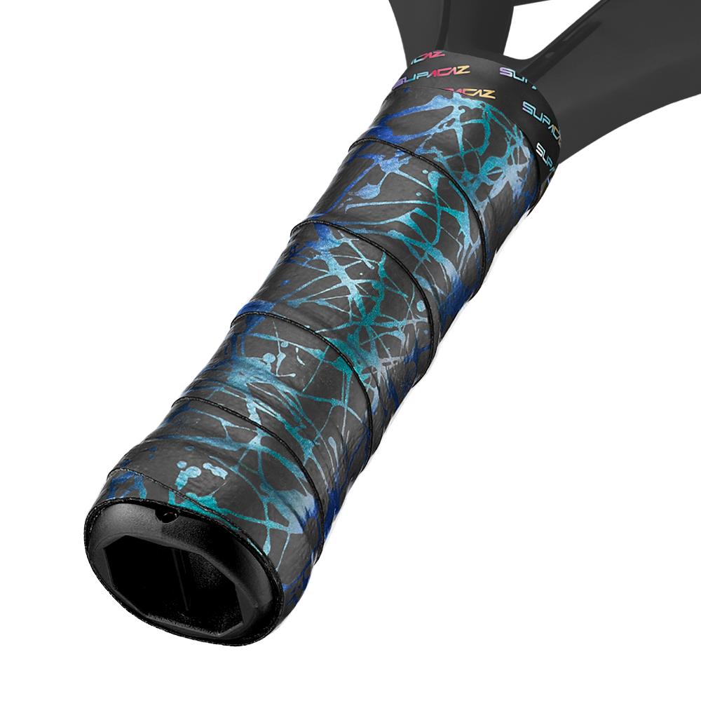 Supacaz Super Sticky Kush Padel Overgrip – Splat – Blue Refractor – 3pk