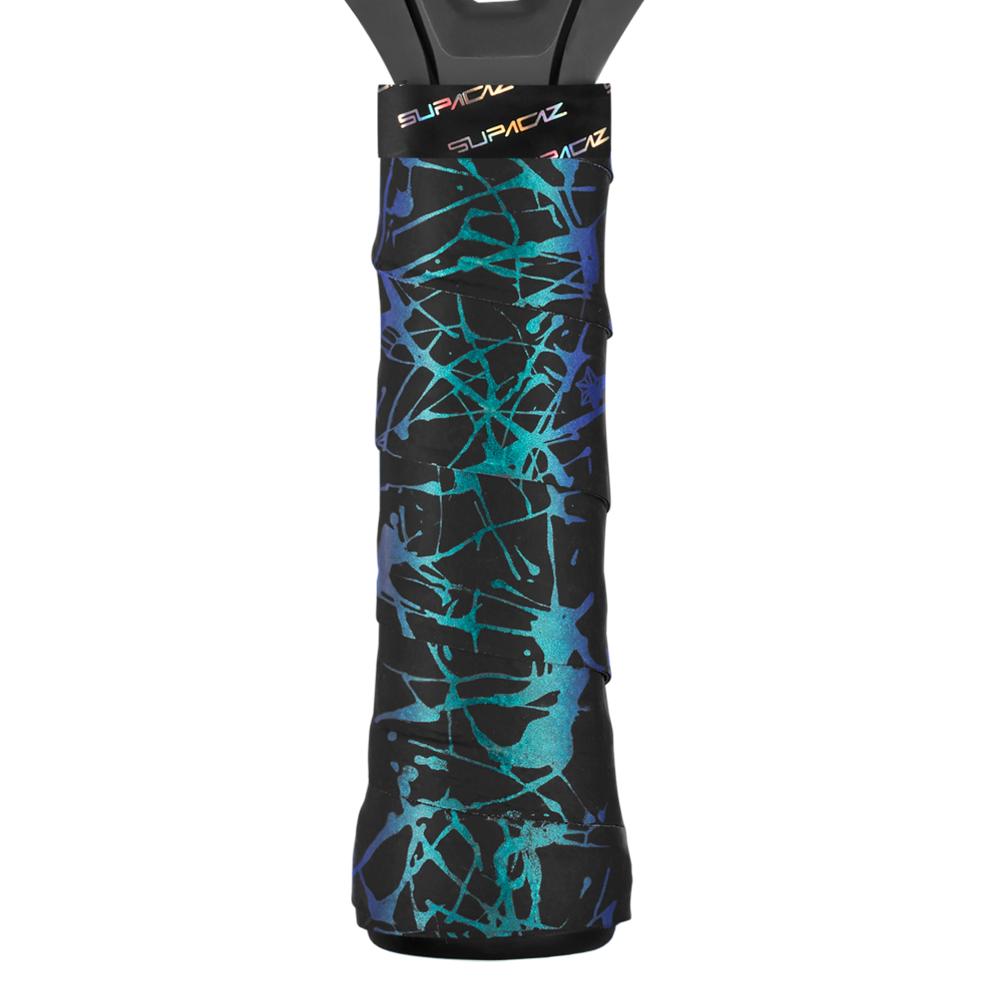 supacaz Super Sticky Kush Padel Overgrip – Splat – Blue Refractor – 3pk
