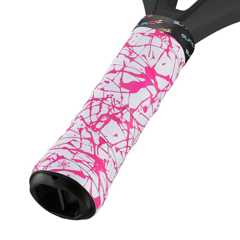 Supacaz Super Sticky Kush Padel Overgrip – Splat – Neon Pink – 3pk