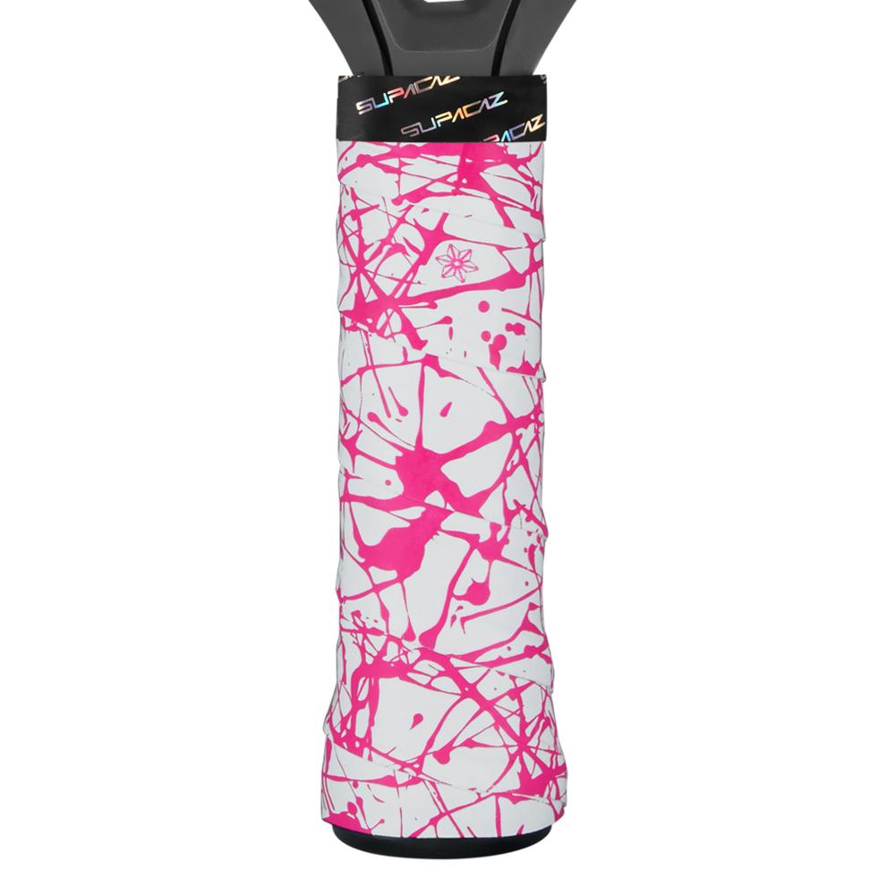 supacaz Super Sticky Kush Padel Overgrip – Splat – Neon Pink – 3pk