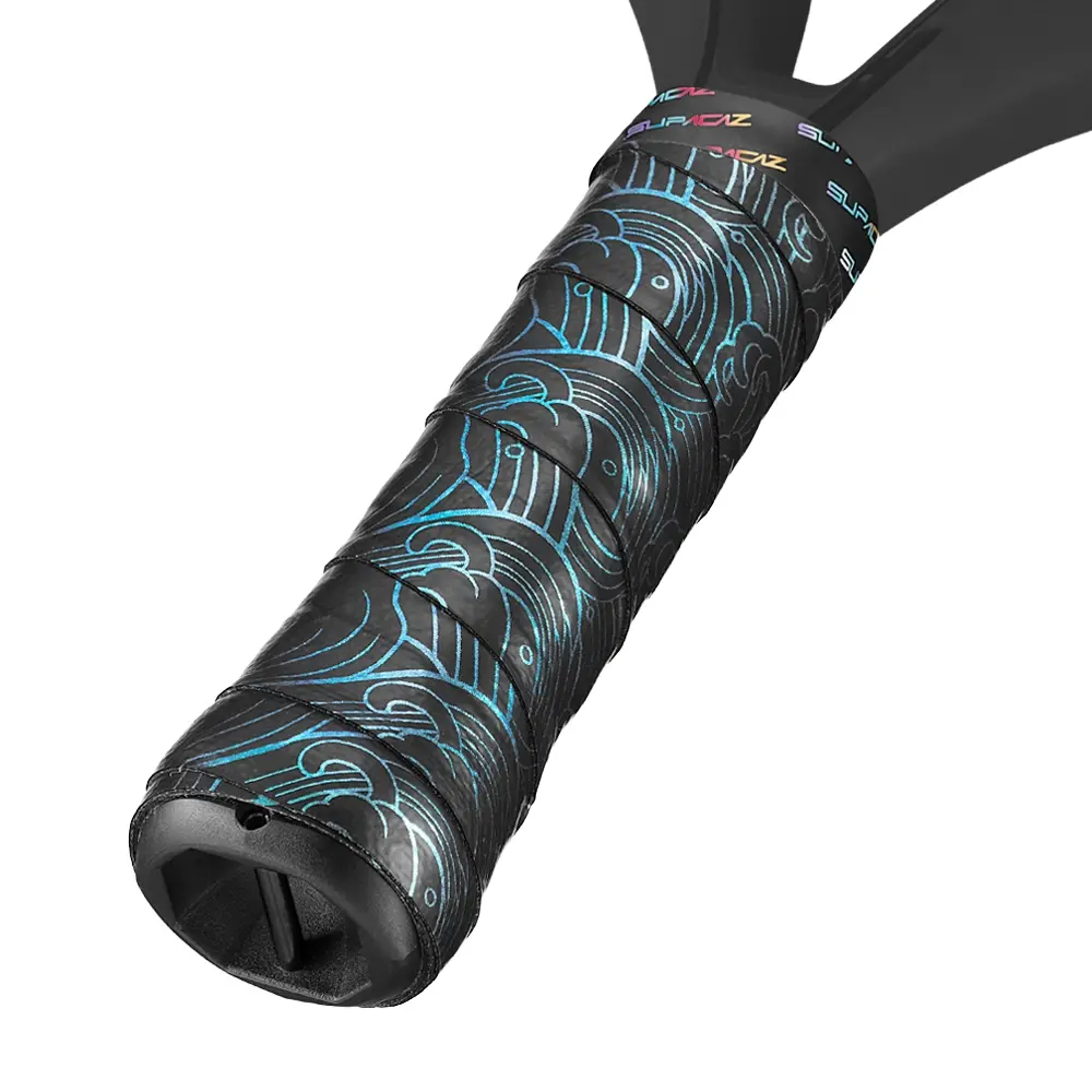 Supacaz Super Sticky Kush Padel Overgrip – Tsunami Blue Refractor – 3pk