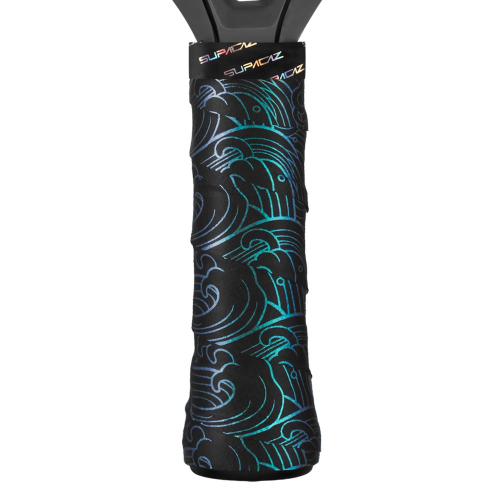 supacaz Super Sticky Kush Padel Overgrip – Tsunami Blue Refractor – 3pk