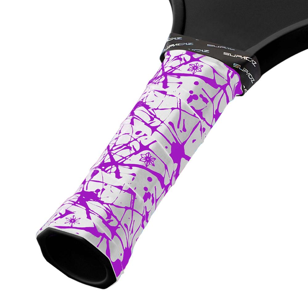 Supacaz Super Sticky Kush Pickleball Overgrip – Splat – Neon Purple – 3pk