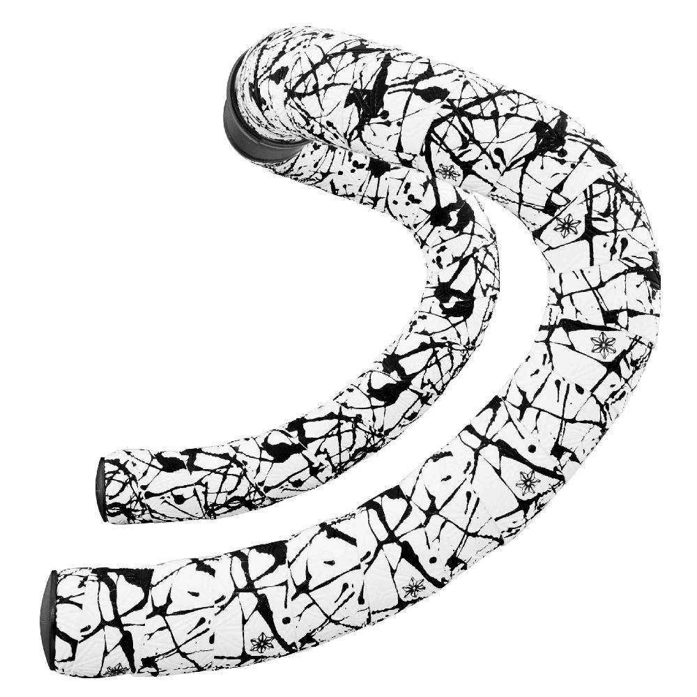 supacaz Super Sticky Kush – Splat – Limited – White w/ Black