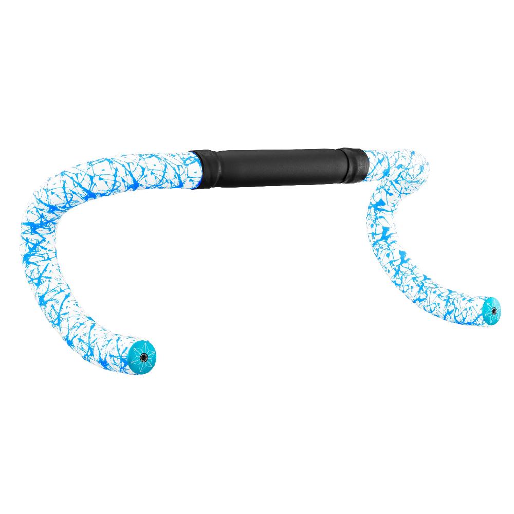 Supacaz Super Sticky Kush – Splat – Limited – White W/ Neon Blue