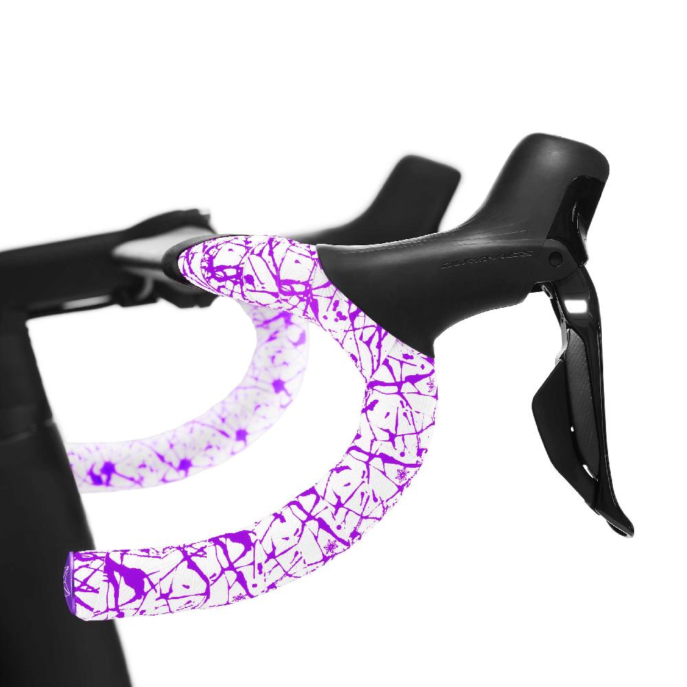 Supacaz Super Sticky Kush – Splat – Limited – White W/ Neon Purple