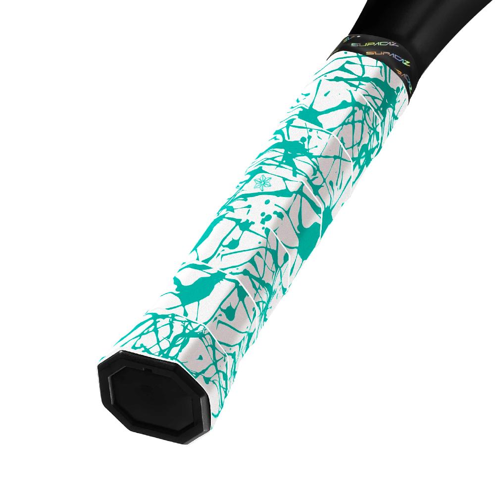 Supacaz Super Sticky Kush Tennis Overgrip – Splat – Mint – 3pk