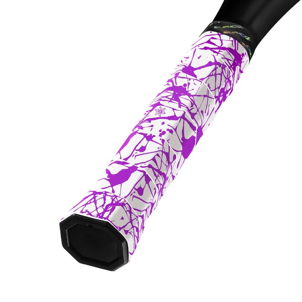 Supacaz Super Sticky Kush Tennis Overgrip – Splat – Neon Purple – 3pk