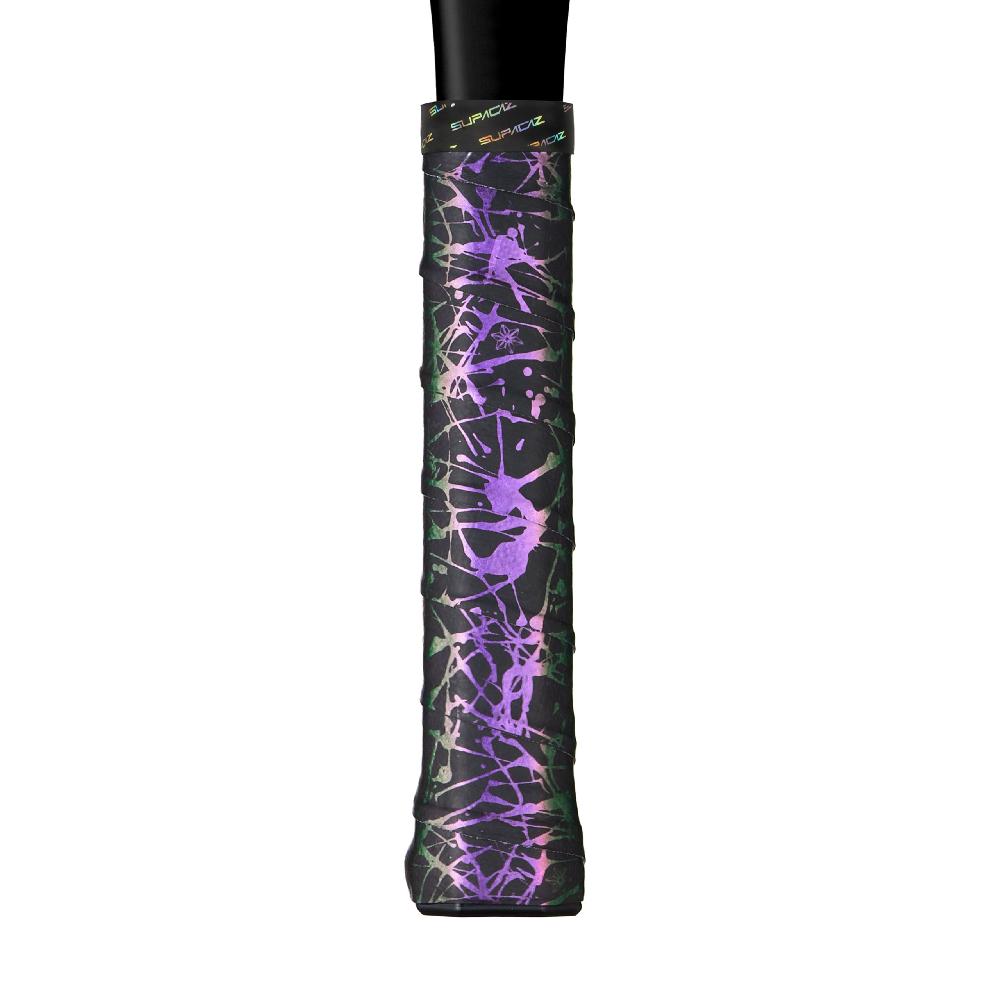 supacaz Super Sticky Kush Tennis Overgrip – Splat – Oil Slick – 3pk