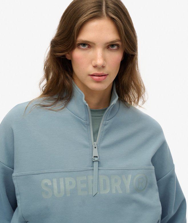 Superdry Active Tech Logo Relaxed Half Zip Sweatshirt