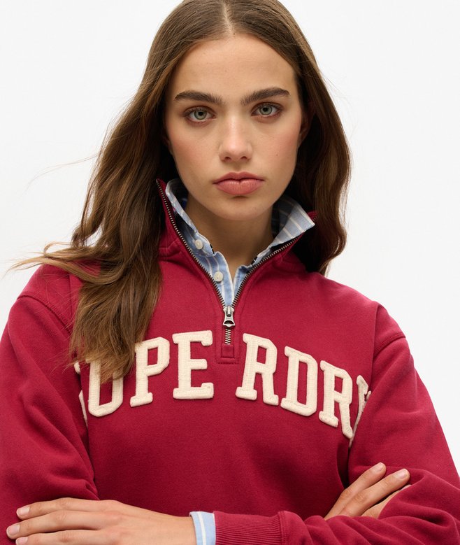 Superdry Athletic Essentials Applique Half Zip Sweatshirt