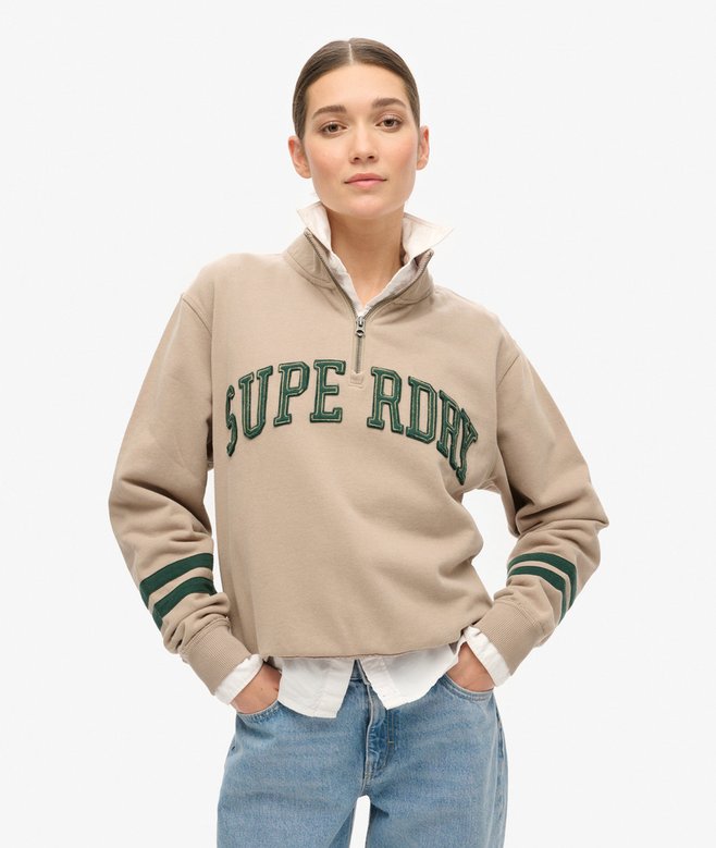 superdry Athletic Essentials Applique Half Zip Sweatshirt