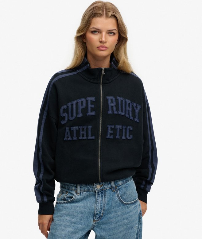 Superdry Athletic Essentials Applique Loose Zip Track Top