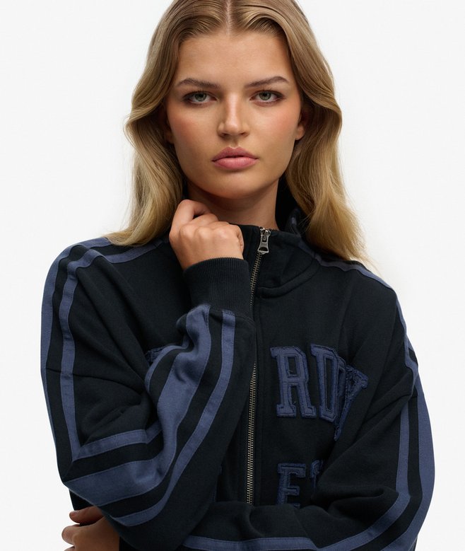Superdry Athletic Essentials Applique Loose Zip Track Top