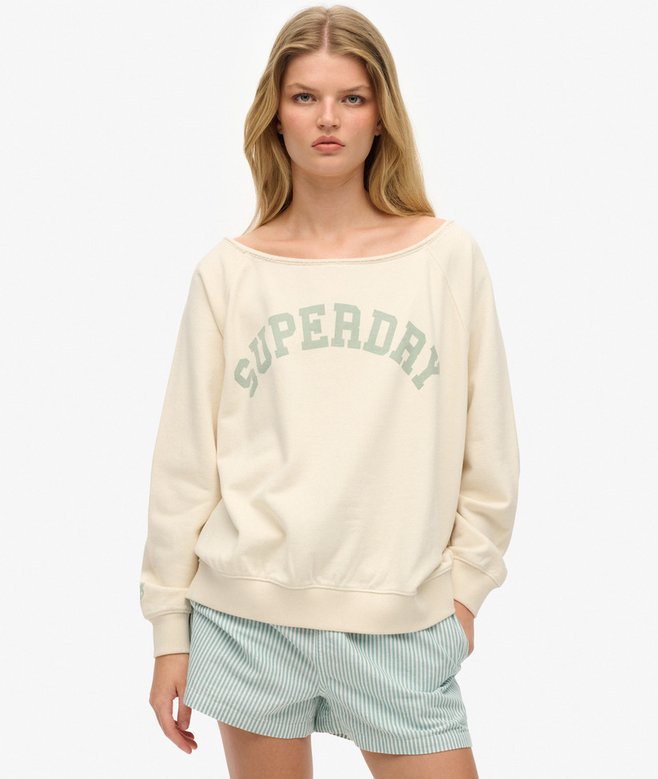 superdry Athletic Essentials Bardot Crew Sweatshirt