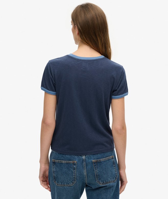 Superdry Athletic Essentials Beach Graphic Ringer T-Shirt