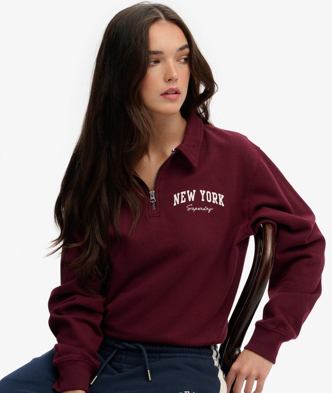 superdry Athletic Essentials Collared Half Zip Sweatshirt