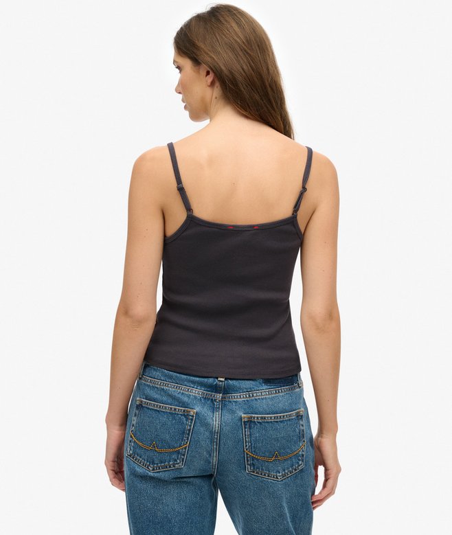 Superdry Athletic Essentials Graphic Button Cami Top