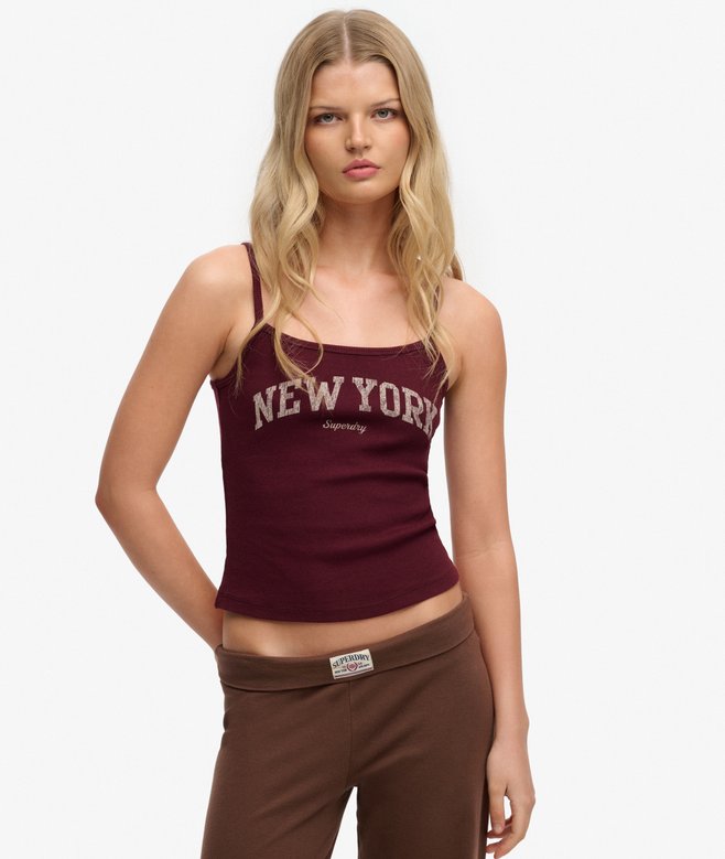 superdry Athletic Essentials Graphic Print Cami Top