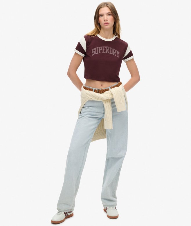 Superdry Athletic Essentials Graphic Ringer T-Shirt