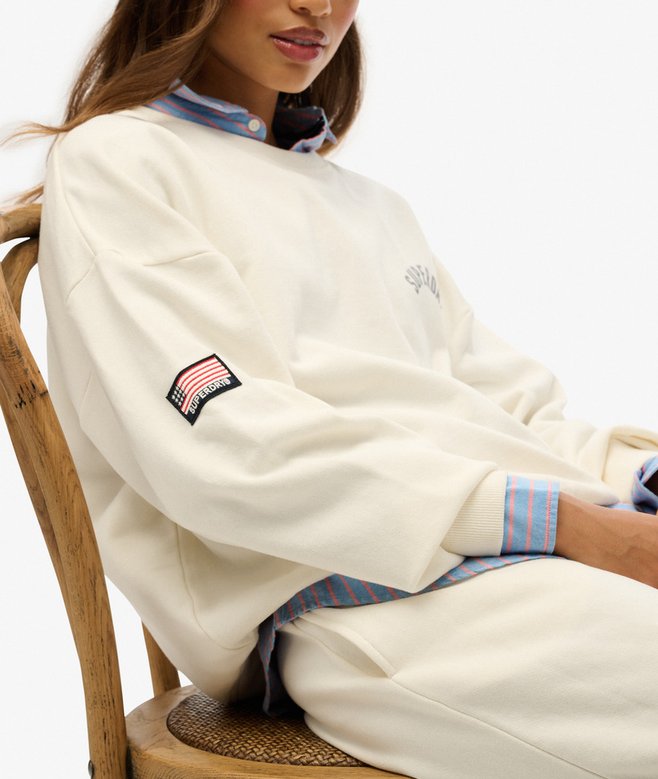 Superdry Athletic Essentials Printed Crew Sweatshirt