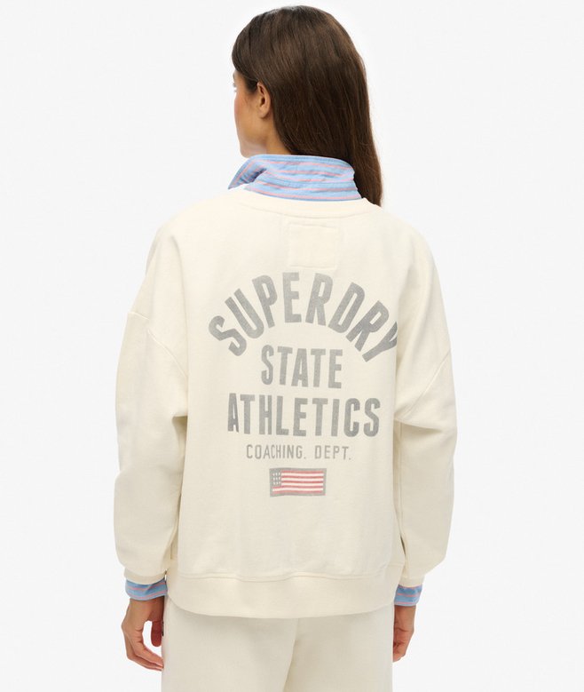superdry Athletic Essentials Printed Crew Sweatshirt