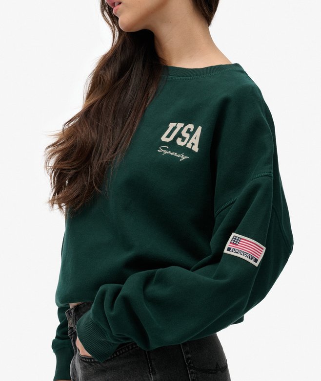 superdry Athletic Essentials Relaxed Crew Sweatshirt