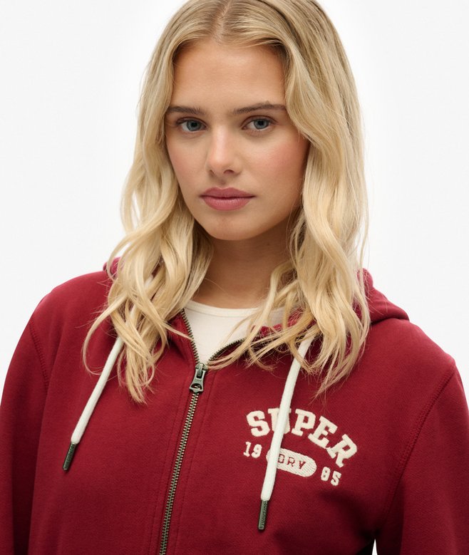 Superdry Athletic Essentials Relaxed Crop Zip-hoodie